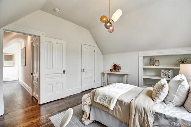 27 Hartford St, San Francisco, CA 94114 - bedroom featuring lofted ceiling and wood finished floors