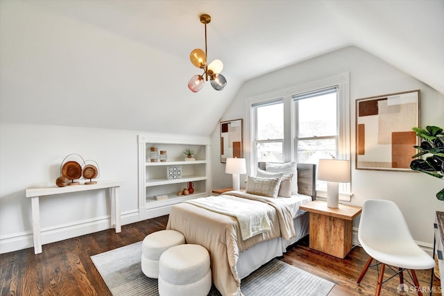 27 Hartford St, San Francisco, CA 94114 - bedroom featuring vaulted ceiling and wood finished floors