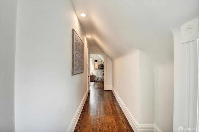 27 Hartford St, San Francisco, CA 94114 - corridor with dark wood-type flooring and recessed lighting
