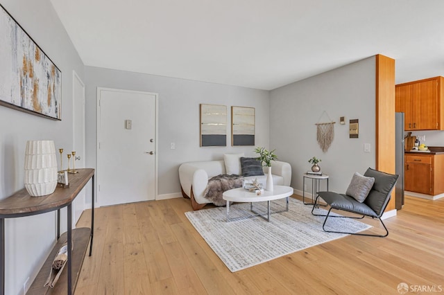 1734 Bay St Unit 103, San Francisco, CA 94123 - living area with light wood finished floors and baseboards