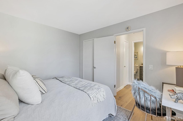 1734 Bay St Unit 103, San Francisco, CA 94123 - bedroom with light wood-type flooring