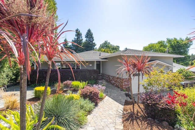 744 Crompton Rd, Redwood City, CA 94061 - view of front of property with stucco siding and brick siding