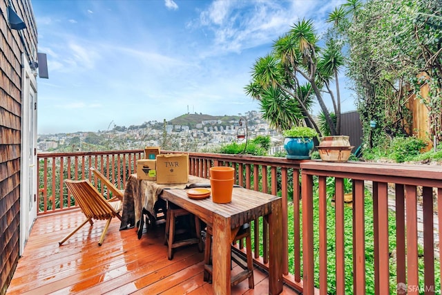 view of wooden deck