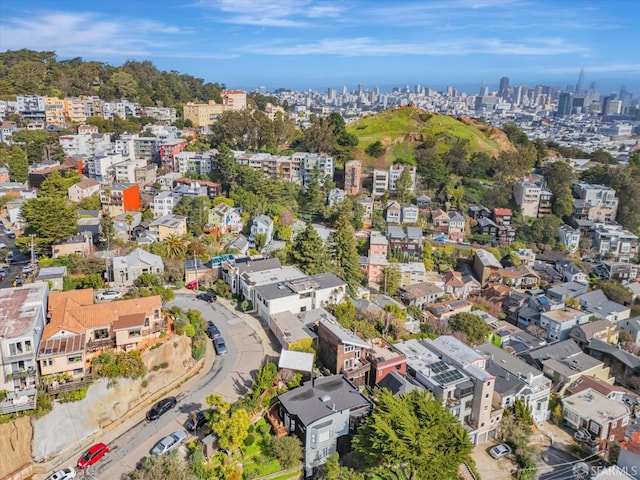 drone / aerial view featuring a view of city