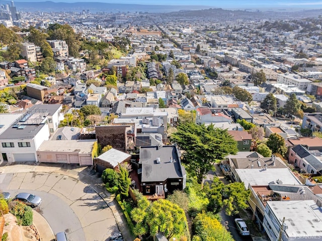 drone / aerial view with a residential view