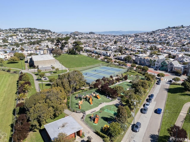 birds eye view of property featuring a residential view