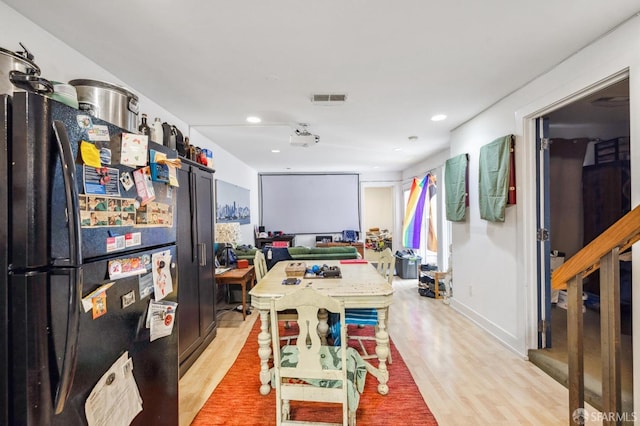 dining area featuring light hardwood / wood-style floors