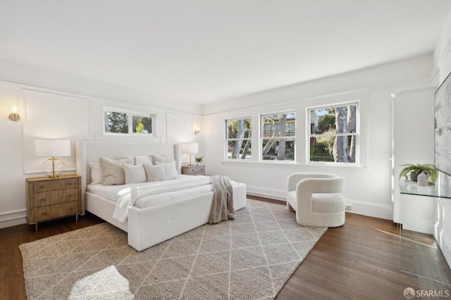 bedroom featuring hardwood / wood-style flooring