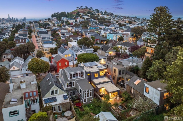 drone / aerial view featuring a residential view