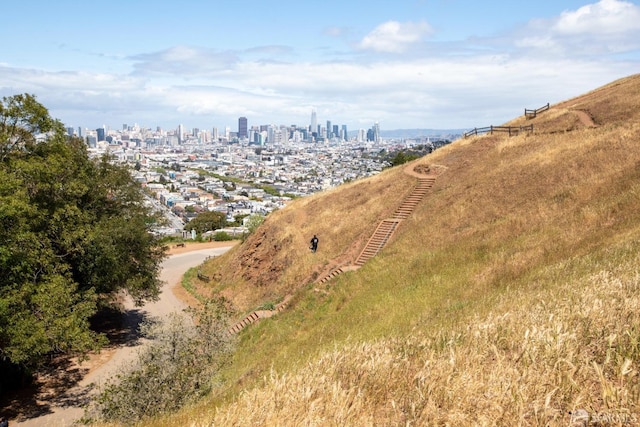 bird's eye view featuring a view of city