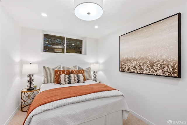 view of carpeted bedroom