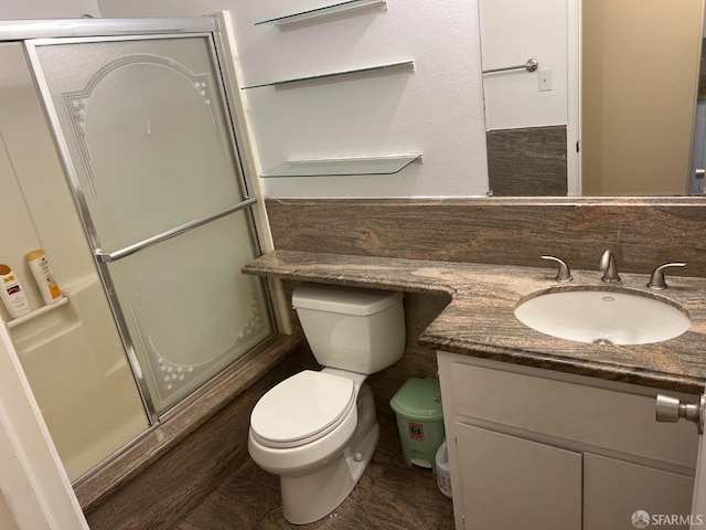 2113 Mandarin Way, Antioch, CA 94509 - bathroom featuring toilet, vanity, and a shower with door