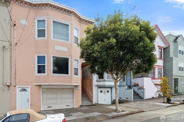 view of property with a garage