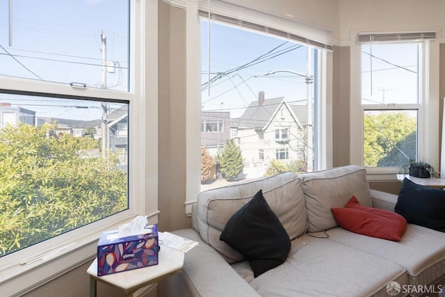 sunroom with plenty of natural light