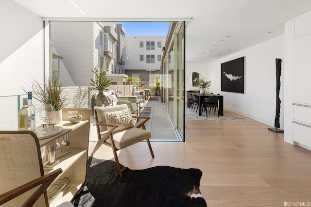 interior space featuring light hardwood / wood-style floors