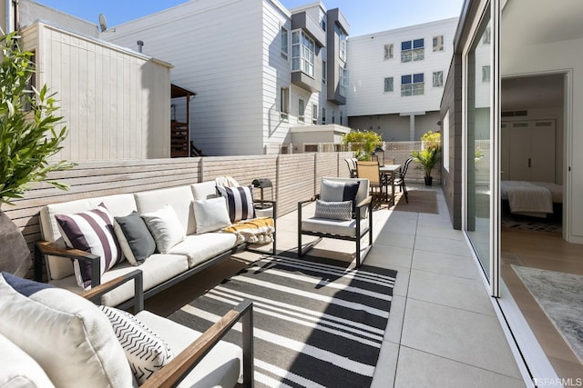 view of patio / terrace featuring an outdoor hangout area