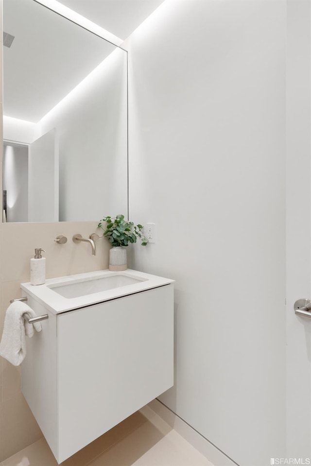 bathroom with vanity