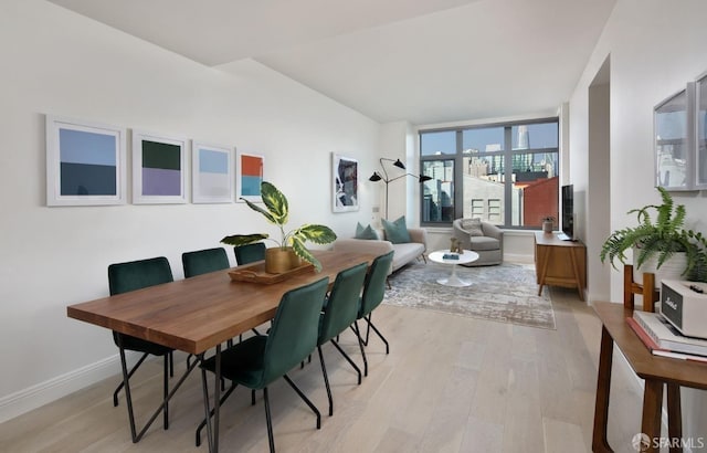 dining room featuring light wood-type flooring