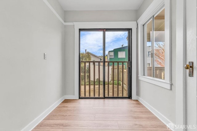 entryway featuring light hardwood / wood-style floors