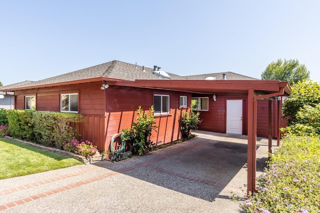 971 Lupin Way Lower, Lower, San Carlos, CA 94070 - view of front of property with roof with shingles, an attached carport, and driveway