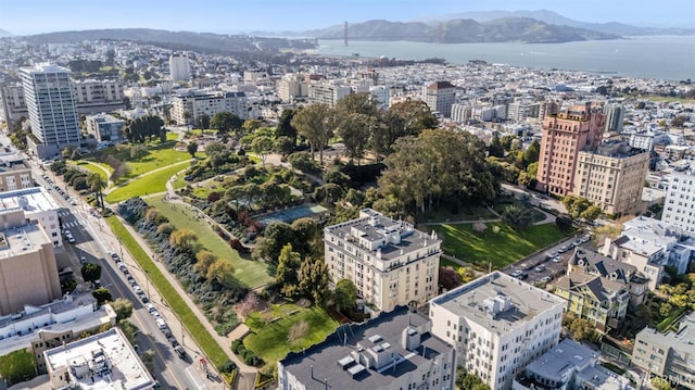 2000 Washington St Unit 4, San Francisco, CA 94109 - aerial overview of property's location with a water and mountain view and nearby urban area