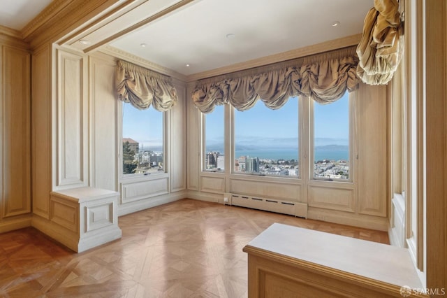 2000 Washington St Unit 4, San Francisco, CA 94109 - unfurnished dining area with baseboard heating and a decorative wall