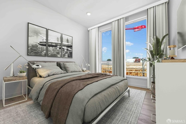 bedroom featuring hardwood / wood-style flooring