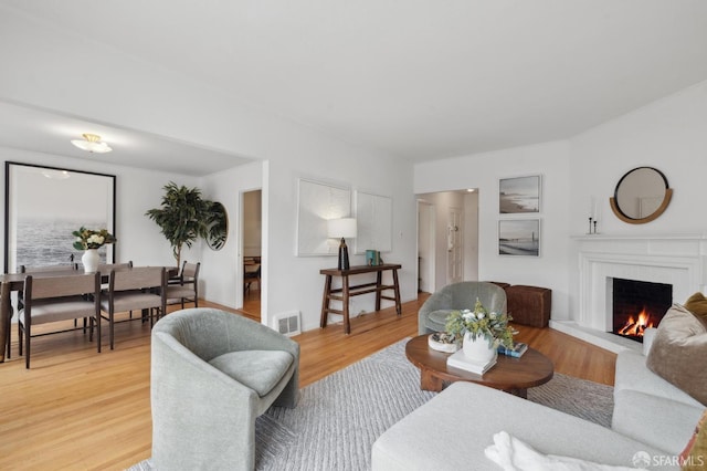 living room featuring hardwood / wood-style floors