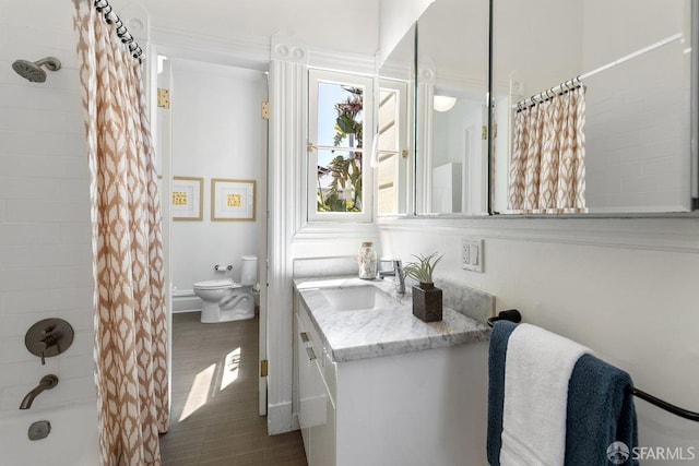 69 Pond St, San Francisco, CA 94114 - full bathroom with vanity and shower / bath combination with curtain