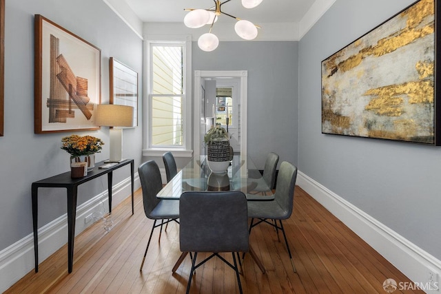 69 Pond St, San Francisco, CA 94114 - dining room with a chandelier and hardwood / wood-style flooring