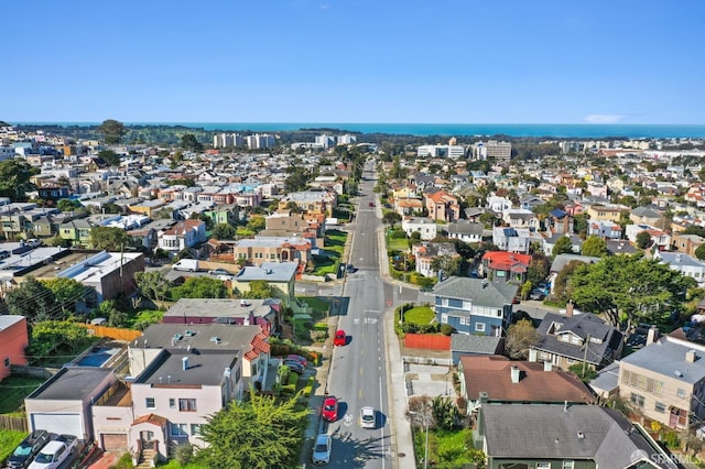 bird's eye view with a residential view