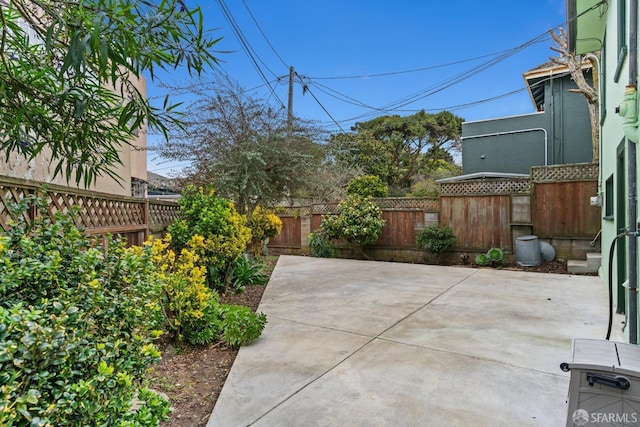 view of patio / terrace featuring a fenced backyard