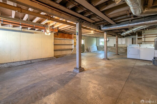 651 29th Ave, San Francisco, CA 94121 - below grade area featuring washer and dryer