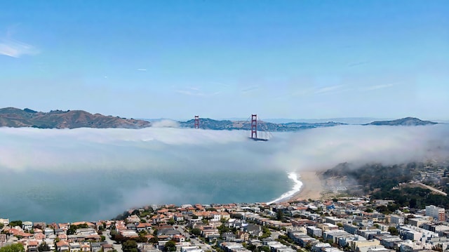 651 29th Ave, San Francisco, CA 94121 - water view featuring a mountain backdrop and nearby suburban area