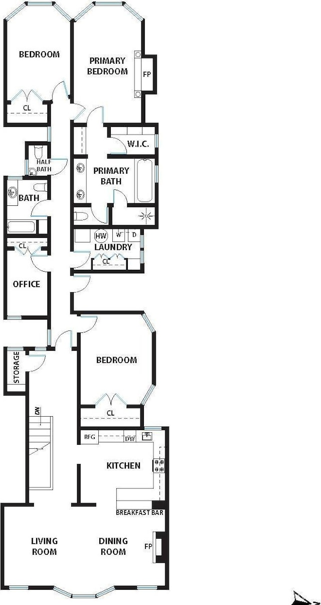 2427 Franklin St, San Francisco, CA 94123 - view of floor plan / room layout