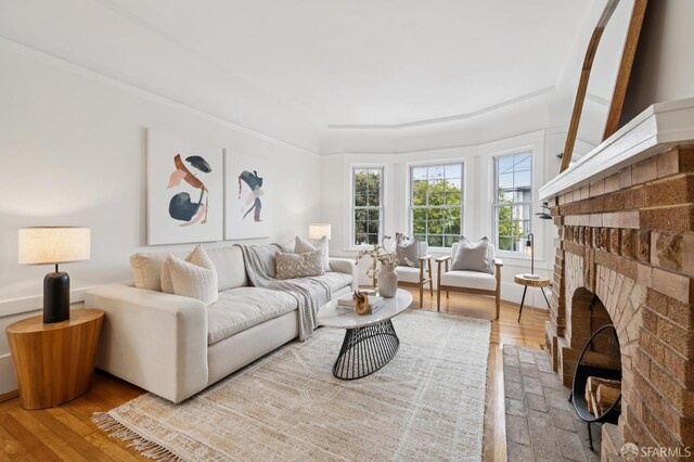 57 Theresa St, San Francisco, CA 94112 - living area with wood finished floors and a fireplace