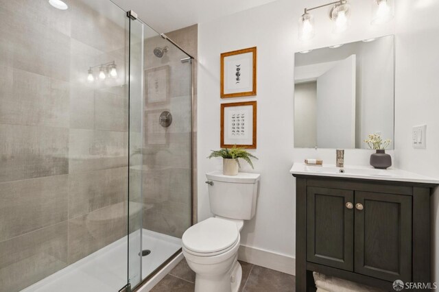 57 Theresa St, San Francisco, CA 94112 - full bath with vanity, a stall shower, and tile patterned flooring