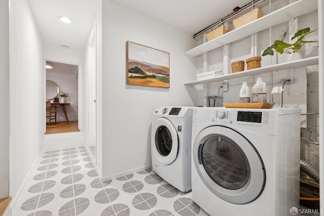 57 Theresa St, San Francisco, CA 94112 - laundry room featuring washer and clothes dryer and light floors