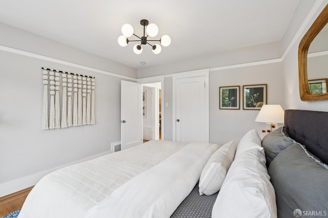 57 Theresa St, San Francisco, CA 94112 - bedroom featuring a chandelier