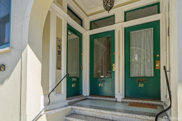 view of doorway to property