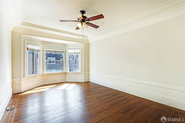 24 Magnolia St, San Francisco, CA 94123 - spare room featuring wood finished floors, ceiling fan, and ornamental molding