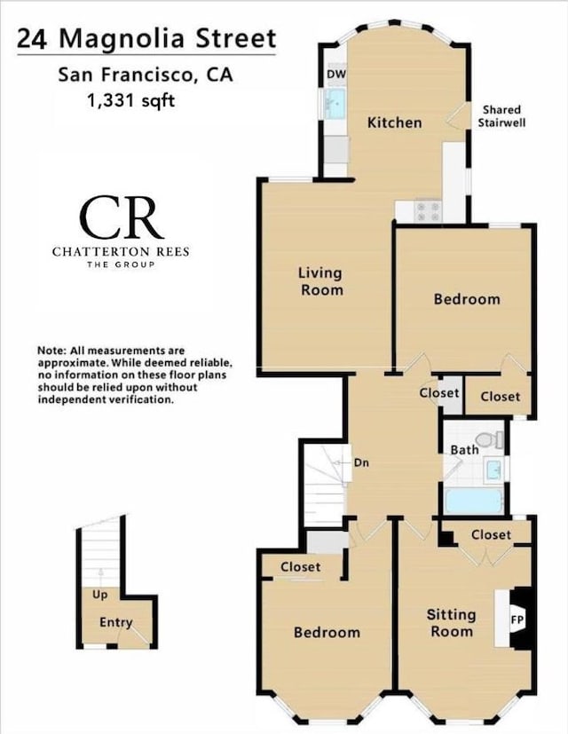 24 Magnolia St, San Francisco, CA 94123 - home floor plan