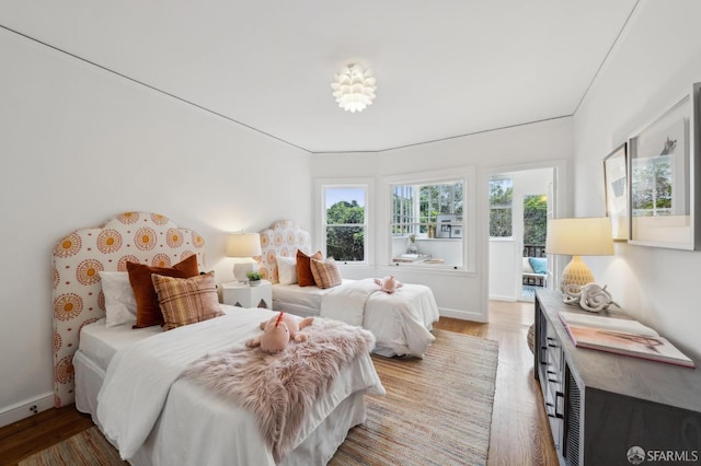 bedroom featuring hardwood / wood-style floors