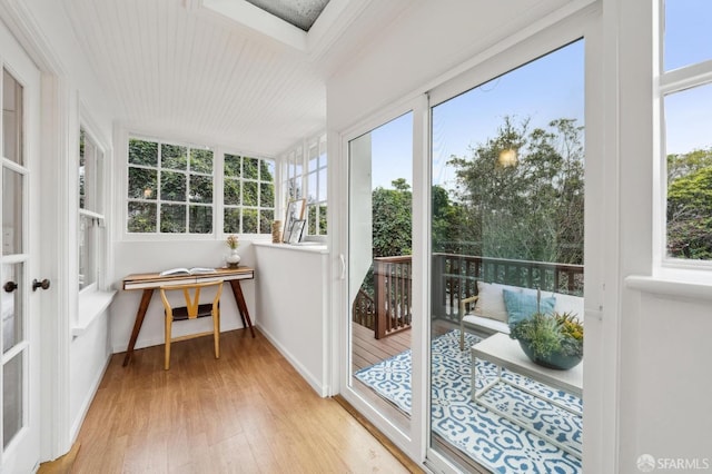 sunroom featuring plenty of natural light