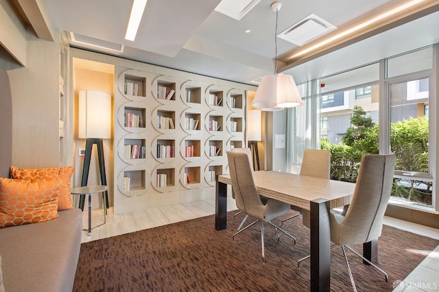 dining room with plenty of natural light