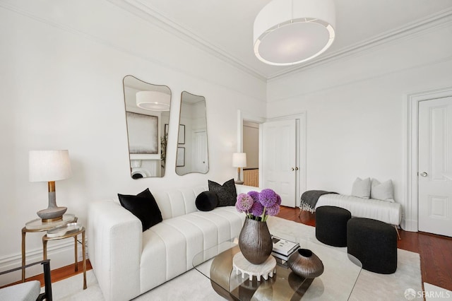3470 20th St Unit 2, San Francisco, CA 94110 - living room with ornamental molding and wood finished floors