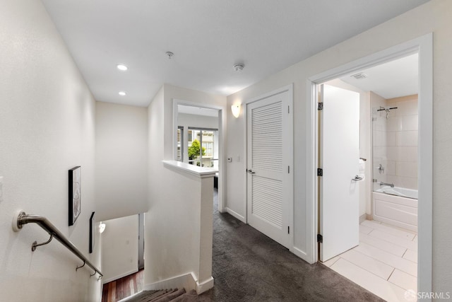 2655 Bush St Unit 119, San Francisco, CA 94115 - corridor with recessed lighting and carpet floors