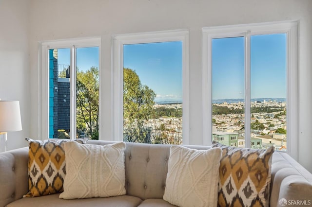 interior space featuring a wealth of natural light