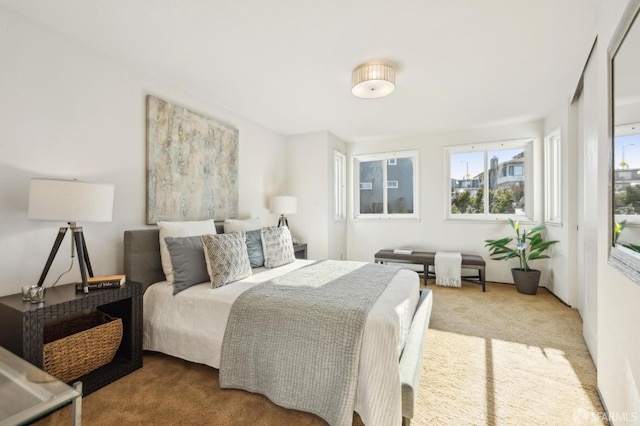 bedroom with carpet flooring