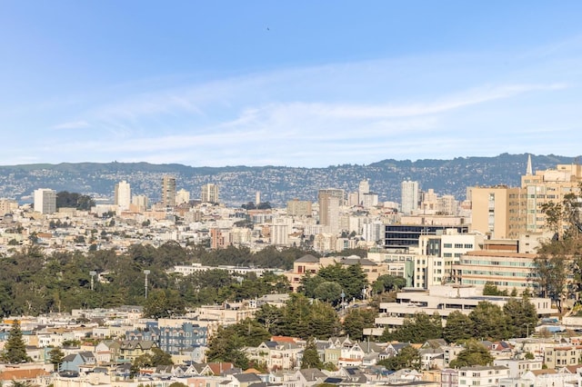 view of city featuring a mountain view